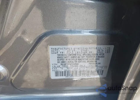 2019 Nissan Sentra Sv z USA, uszkodzony, nr VIN 3N1AB7AP4KY436901